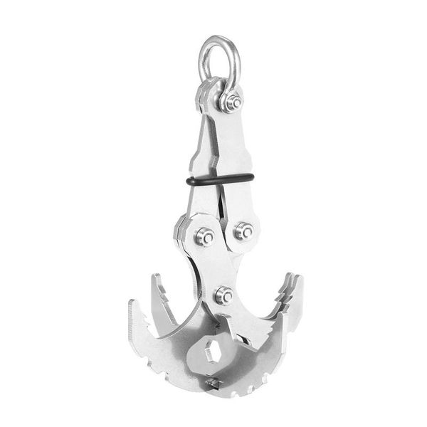 

cords, slings and webbing survival folding grappling hook outdoor climbing claw gravity with two carabiners for hiking