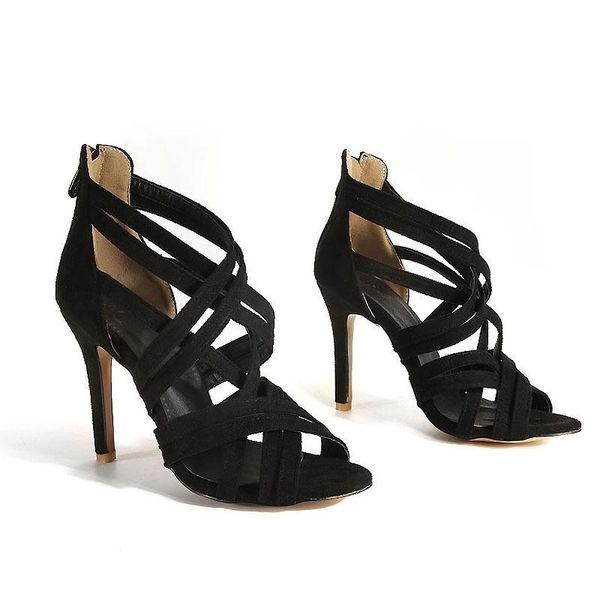 

sandals 2021 summer large 40-43 stiletto women's, Black