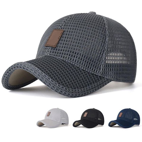 

ly men summer mesh sport baseball cap hat outdoor visor sun protection s66 hats, Black;white