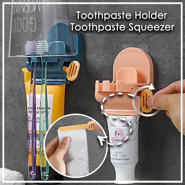 

storage bags self-adhesive dentifrice squeezers 3-in 1 for your toothbrush toothpaste organizers bolsas de almacenamiento