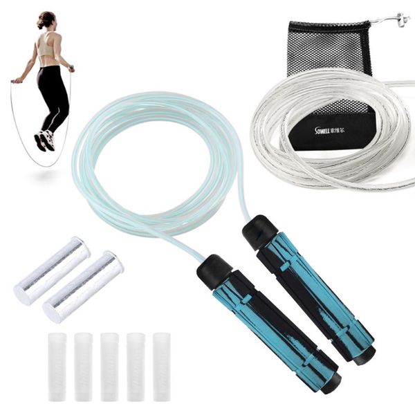 

jump ropes 10pcs skipping rope set w/ weight blocks adjustable for fitness loss endurance training cardio jumping exercise