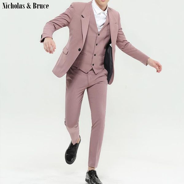 

n&b mens business suits 3 piece suit (jacket+pant+vest) formal male blazers men wedding latest coat pant tuxedo sjt5 men's &, White;black