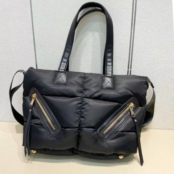 

evening bags large capacity shoulder bag fashion leopard cotton jacket space lady handbag portable crossbody back down women's
