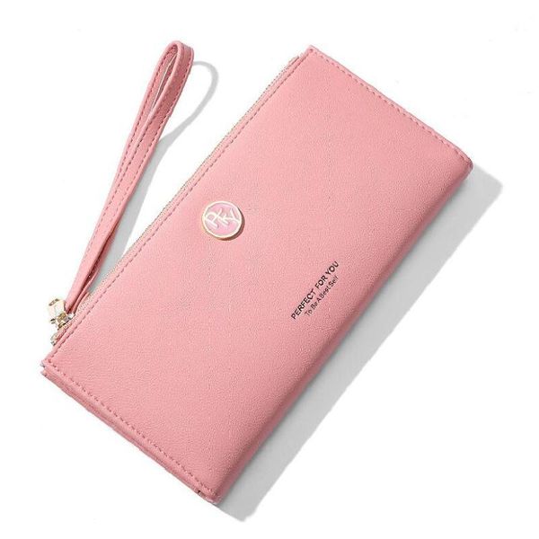 

wallets brand wristlet large capacity women wallet clutch two zipper pockets female long purse fashion green hand bag carteira, Red;black