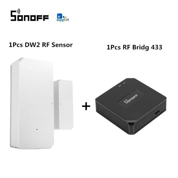 

smart home control sonoff dw2 rf 433mhz wireless door / window sensor security remote works with bridge 433