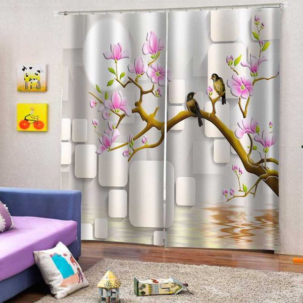 

chinese large 3d curtain window living room bedroom blackout cortinas drapes flower stereoscopic square &