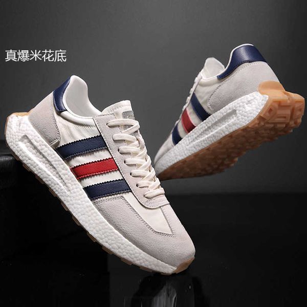 

men's sho leather board 2021 popcorn korean casual men's autumn and winter daddy sports fashion