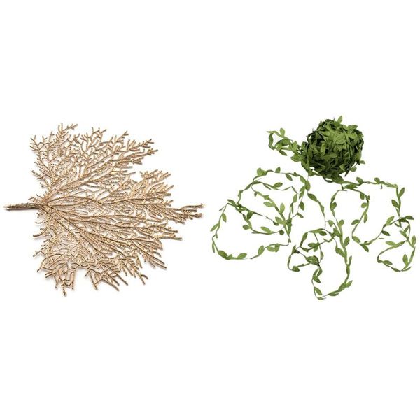 

pcs 20m home decor artificial garland plants & 6 table mat dining non slip placemats decorative flowers wreaths