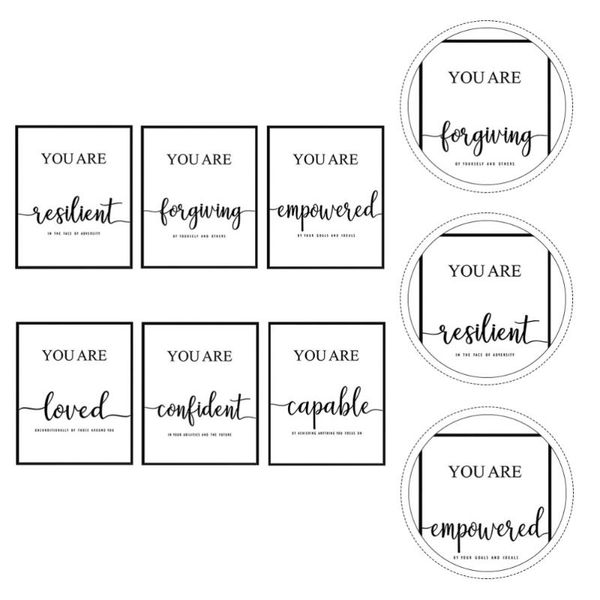 

frames 6pcs motivational wall art home room posters inspirational sayings