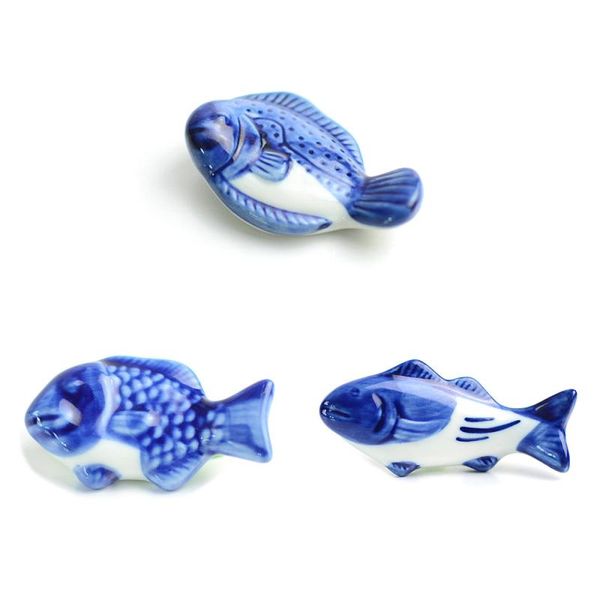 

chopsticks fish shape ceramic chopstick holder spoon fork rest rack diy home restaurant tableware ornaments
