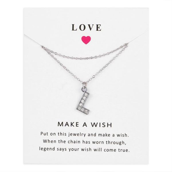 

pendant necklaces l personalized name letter necklace sliver initials gorgeous jewelry for women gifts, Silver