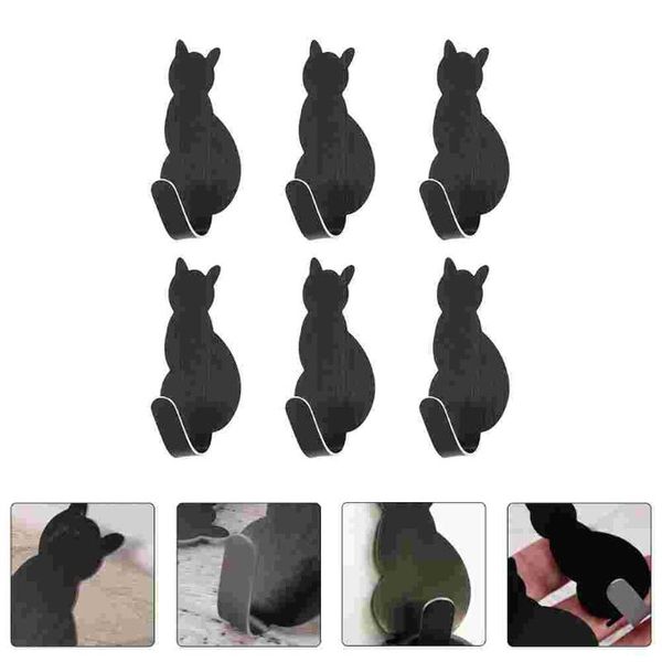 

hooks & rails 6pcs wall clothes decorative metal hat simple hangers