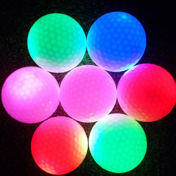 

golf balls 5 pcs flashing for night sports led luminous ball(assorted color)