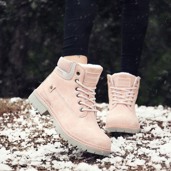 

boots snow women's autumn and winter men's fashion casual shoes warm retro high-ladies, Black