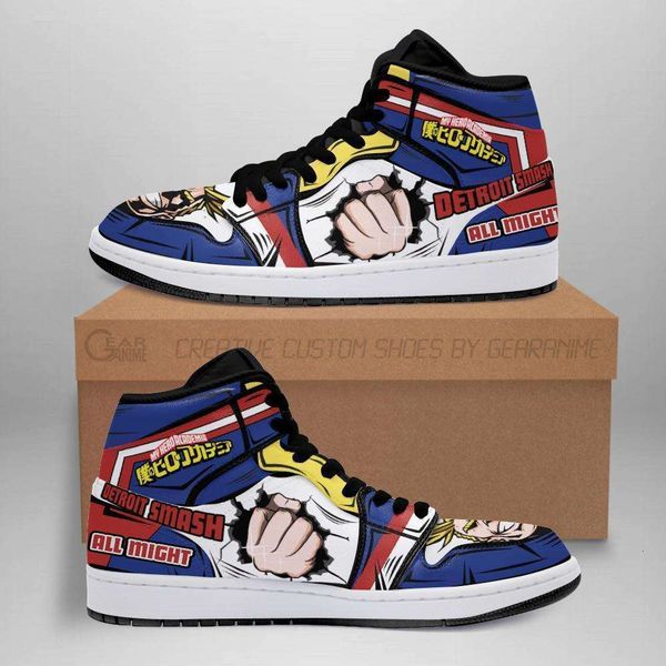 

customization all might sneakers skill my hero academia anime shoes