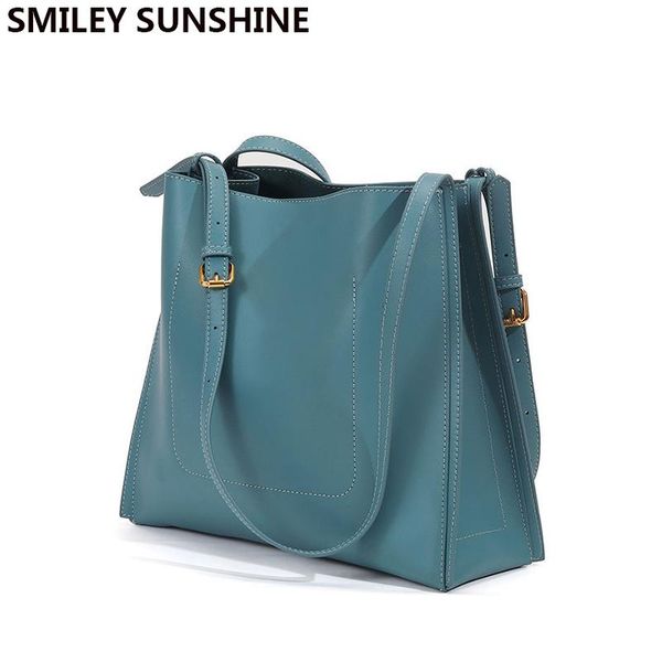 

evening bags 2021 women 100% genuine cowhide leather shoulder totes handbag lady soft satchels female bag big capacity shopping