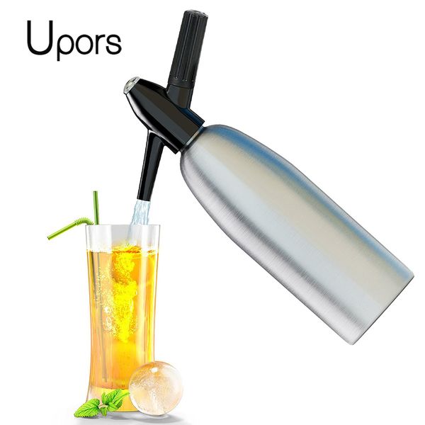 

upors professional soda water siphon 1l aluminum co2 sparkle soda maker bar tools