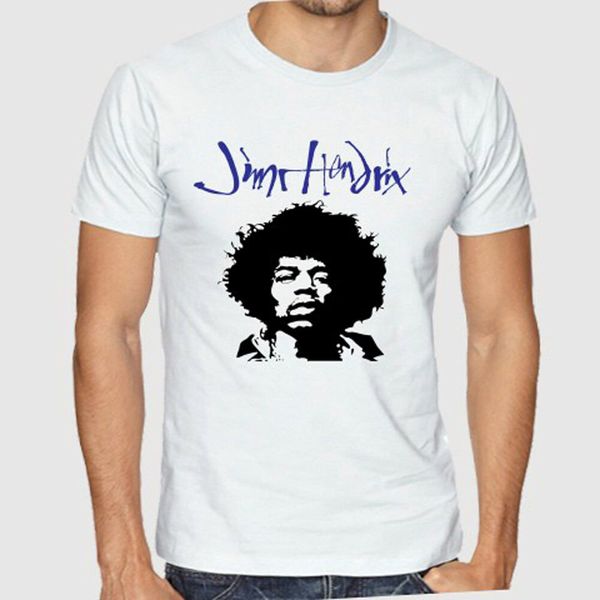 

new jimi hendrix logo men's white t-shirt size s to 3xl, White;black