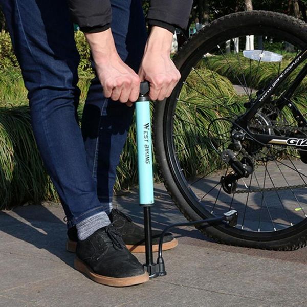 

bike pumps west biking portable tire inflator high pressure air pump household steel mtb road tyre bicycle supplies