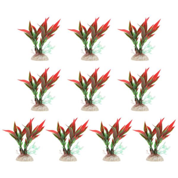 

decorations 10pcs resin aquatic plants aquarium plant ornament lifelike