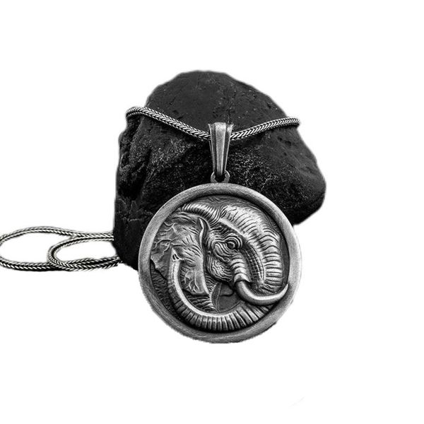 

hip hop elephant necklace quavo choker pendent necklace present rapper jewelry, Silver