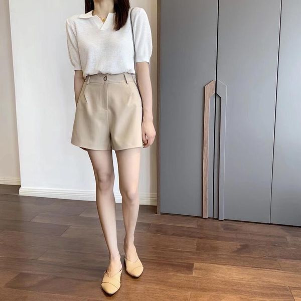 

women's suits & blazers 21 summer 100 bi style chao super thin leg long wide western suit shorts pants bj515, White;black