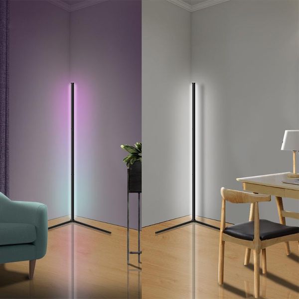 

floor lamps led rgb corner lamp color changing standing ambient mood night light for living room bedroom