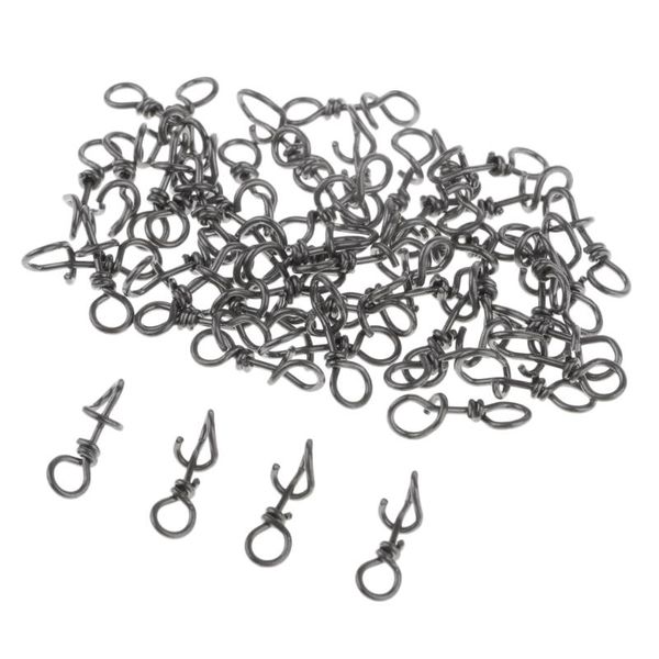

fishing hooks 50pcs anti-rust high strength stainless steel quick lock snaps clips swivels snap swivel connector accessories