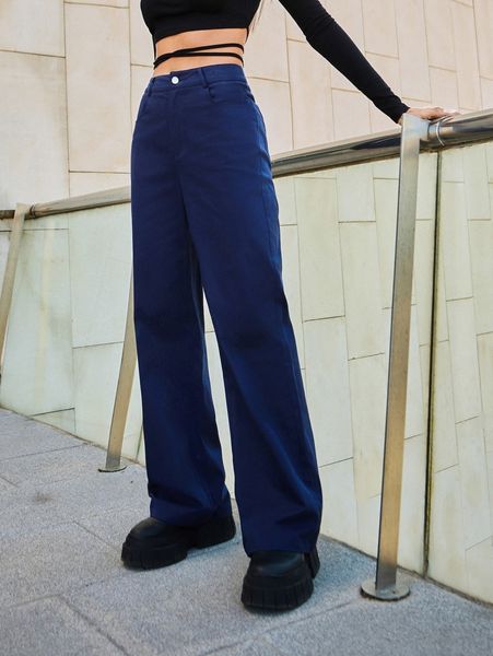 

high waist wide leg pants n1zp#, Black;white