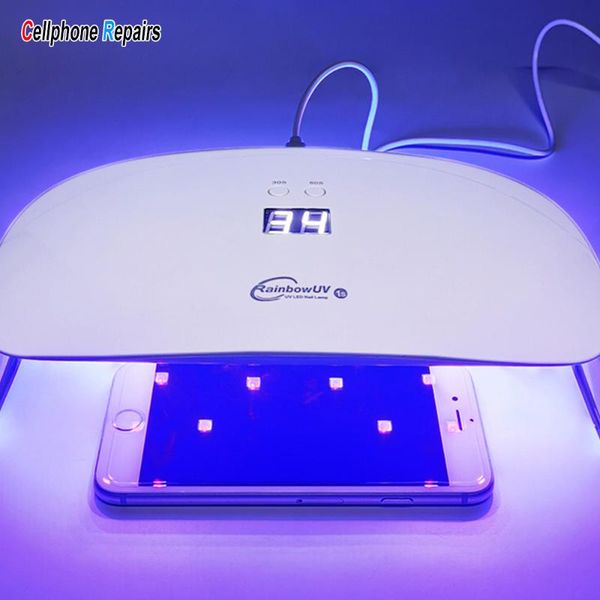 

professional hand tool sets dust proof lamp with mobile phone film uv glue curing 1-24w high power baking shadowless plastic manicure