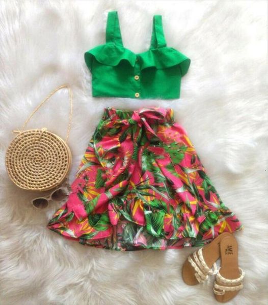 

kids baby girls summer clothes floral outfits ruffle bowknot shorts sunsuit, White