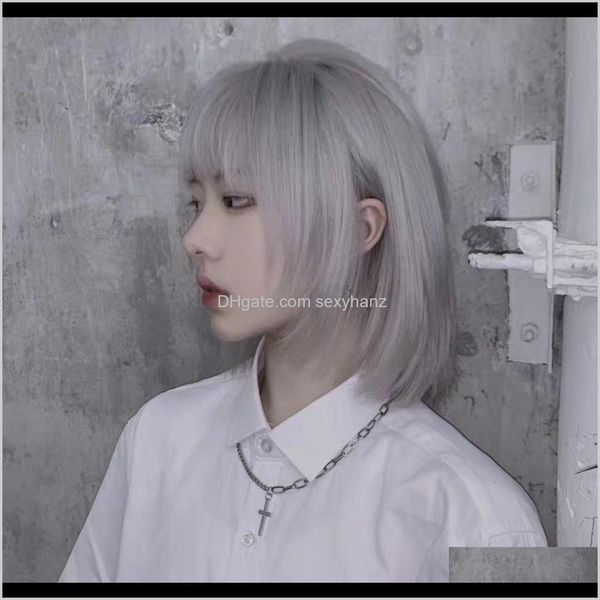 

pendant necklaces & pendants jewelry drop delivery 2021 indifference personality hip hop clavicle chain three piece set multi layer cross ne, Silver