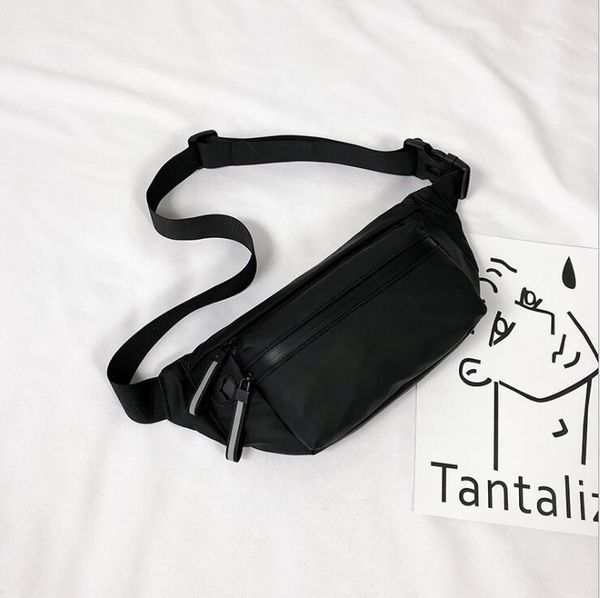 

fashion men casual travel waist pack zipped sports shoulder bag