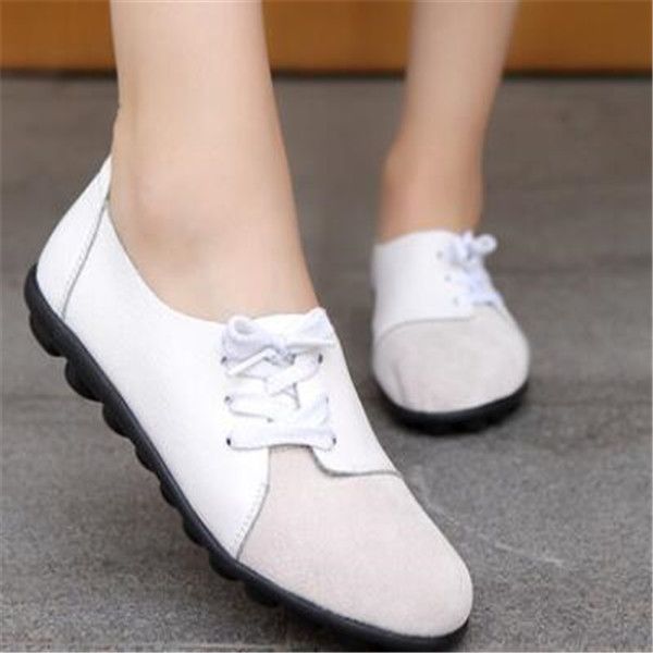 

2021 manufacturers wholesale comfortable casual women's single shoes low-cut student shoe korean style trendy lace-up peas, Black