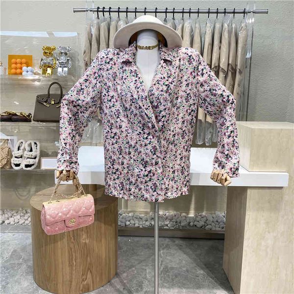 

dress nicho design 2021 sleeve pink jacket floral double-breasted top, Black;gray