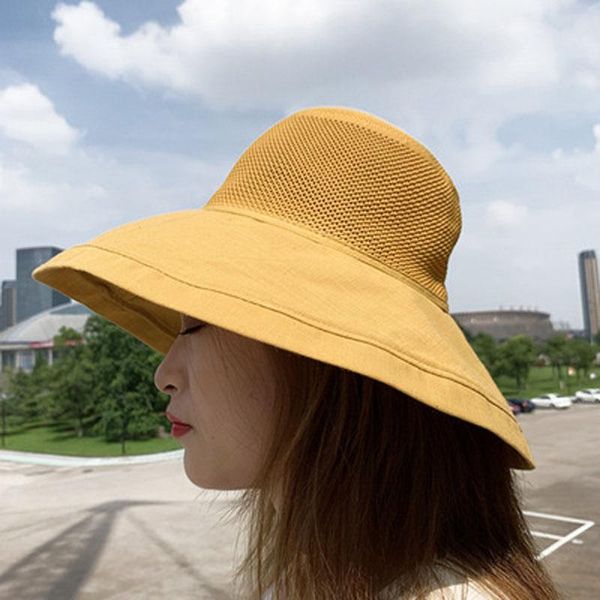 

wide brim hats breathable korean version sun hat travel anti-uv fisherman's net red, Blue;gray
