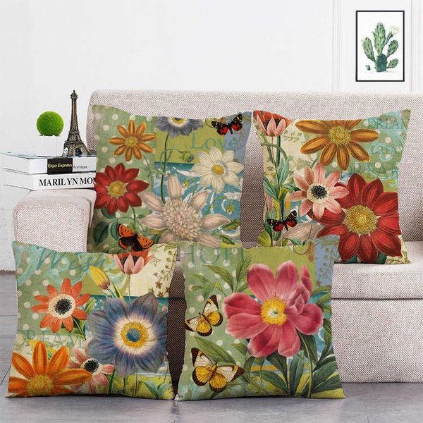 

cushion/decorative pillow floral style home decor conch beautiful flower pattern throw covers couch cushion cover t272