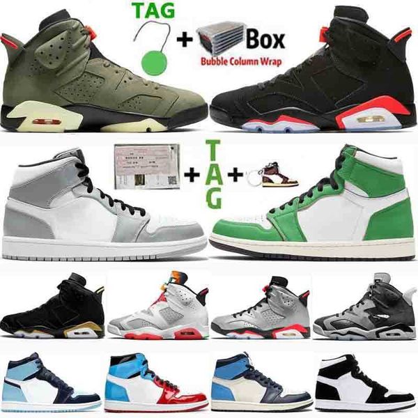 

travis scotts black infrared 6 6s dmp hare black cat mens basketball shoes 1 1s lucky green twist obsidian unc fearless women sneakers