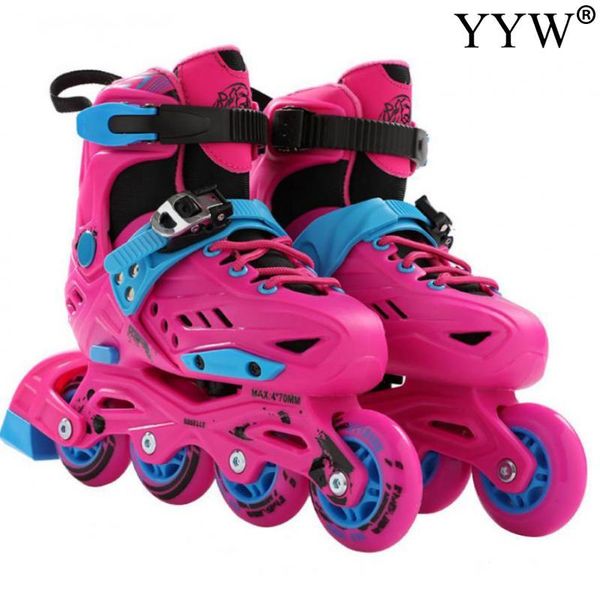 

girls women kids children roller skates skating shoes sliding inline sneaker 4 wheels 1 row line outdoor training gym sport &