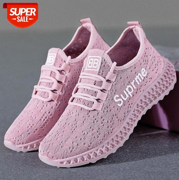 

breathable flying woven lightweight mesh surface non-slip sports and leisure all-match mother shoes old beijing cloth women #nf9g
