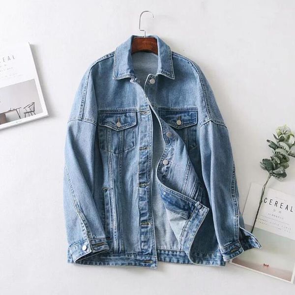 

women's suits & blazers denim jacket women long casaco feminino coat turn-down collar jaqueta feminina clothes jeans womens clothing 20, White;black