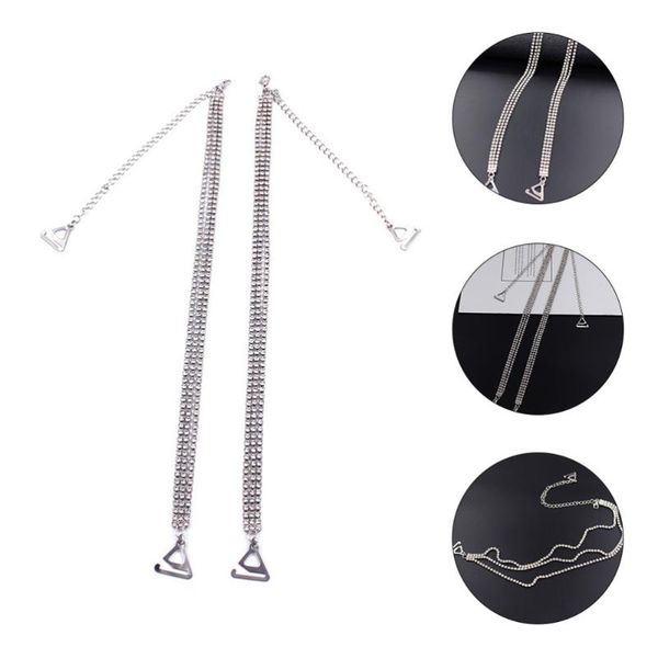 

pair rhinestone straps underwear accessories shoulder women's g-strings, Black;white