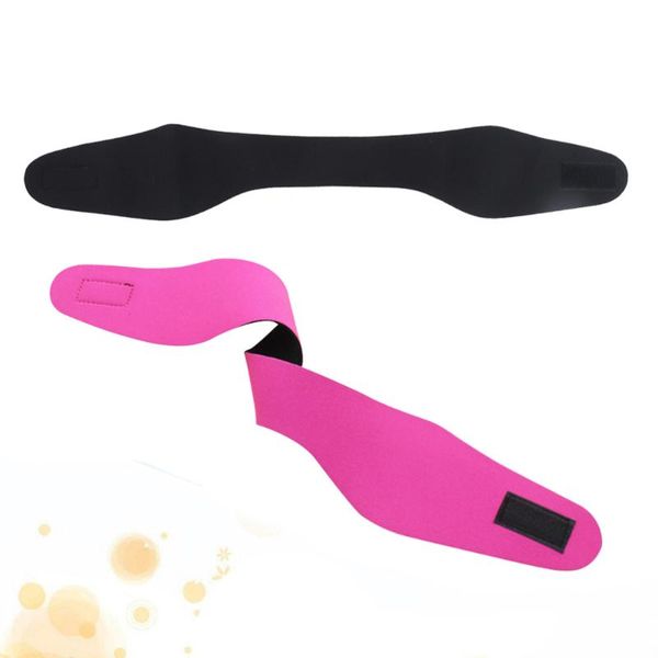 

2pcs swimming headband neoprene adjustable yoga diving ears protection hair band for kids (rosy+black, sise) caps