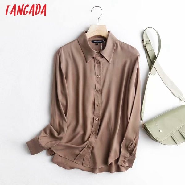 

women viscose shirts long sleeve solid turn down collar elegant office ladies work wear blouses 4c88 210416, White