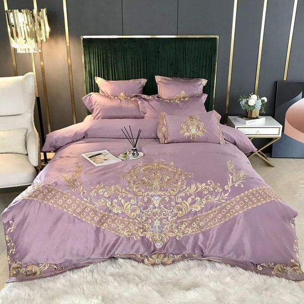 

bedding sets luxury 4pcs set solid duvet cover 1 quilt + flat sheet 2 pillowcases