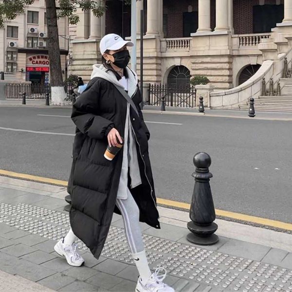 

women's s s-2xl cotton jacket, oversized winter coat, easy to elongate, fashionable, chinese version, freshman, Black