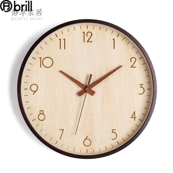 

retro wood wall clock modern silent watch home japanese style wooden needle office decoration clocks decor design