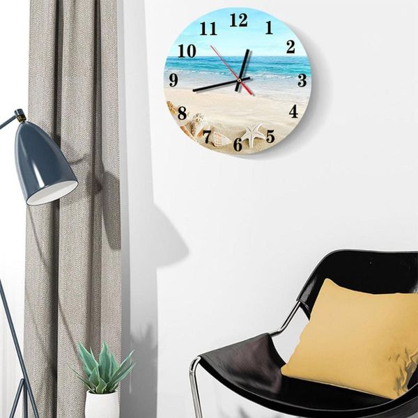 

round shape borderless wall clock creative mute acrylic hanging clocks