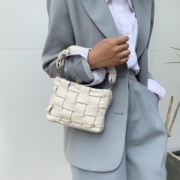 

evening bags women bag girl wallet elegant pu leather simple all-match messenger fashion western style personalized woven design handbag