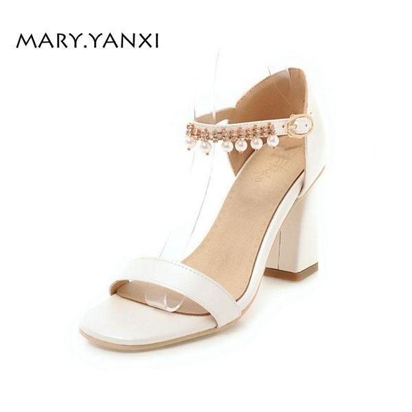 

dress shoes summer women sandals flock nubuck string bead pearl fashion casual buckle strap ankle gladiator solid high heels, Black